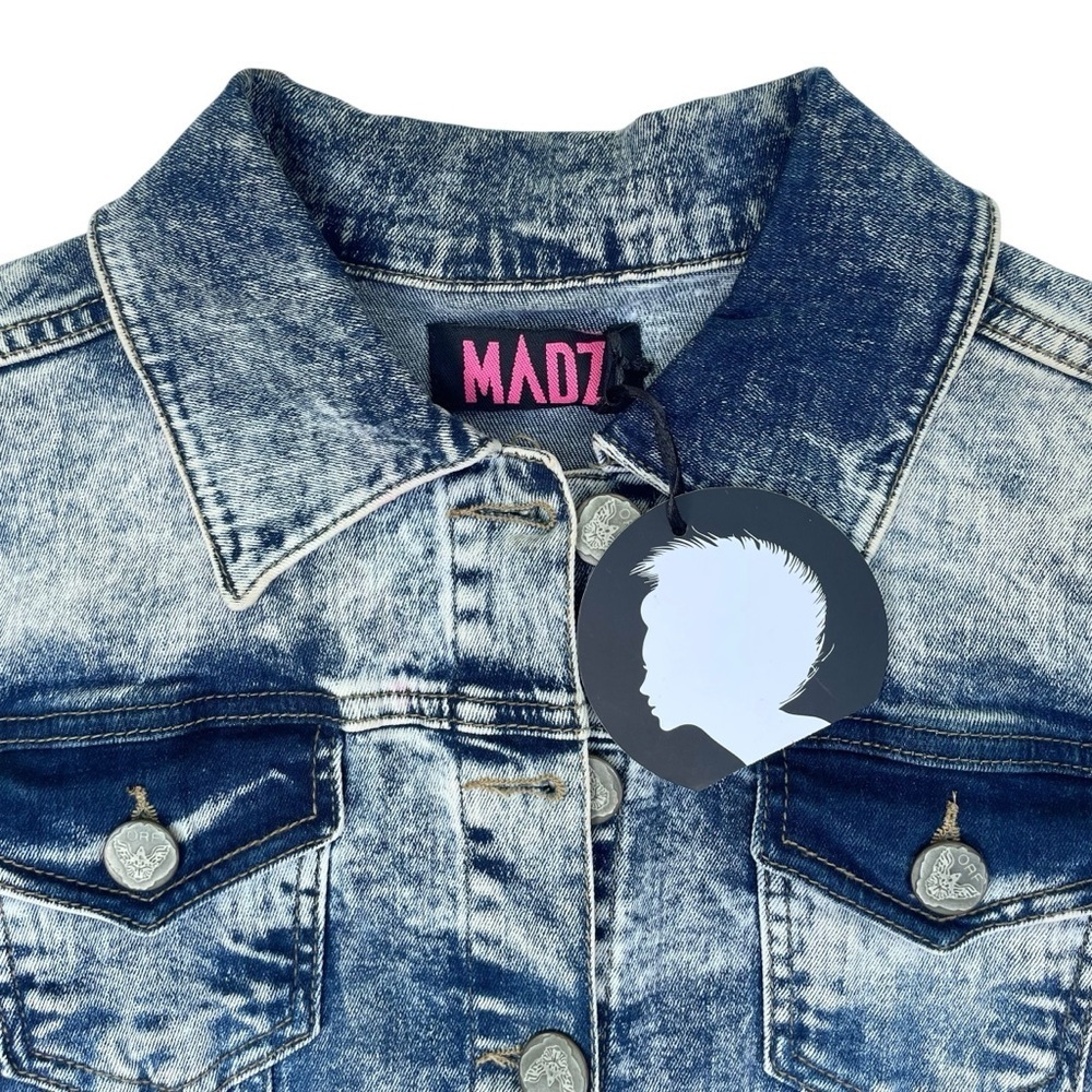 Iconic Rock Jimmy Hendrix Custom Denim Jacket - S/M - Sexy Party Cocktail - Madz - Picture 8 of 17
